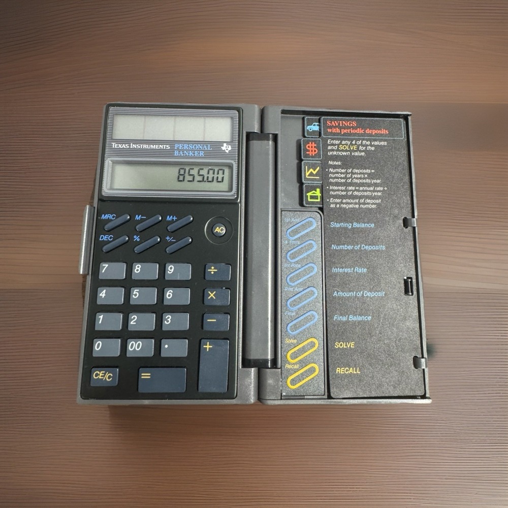 Texas Instruments Personal Banker Financial Calculator TI Loans Savings Mortgage